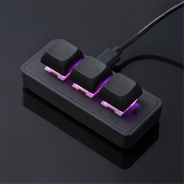 Tilpasset Mini-tastatur 3 Taster Programmering Makro-tastatur Kopier Lim Inn Usb Mekanisk Tastatur For