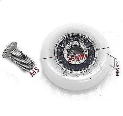8 Duschdörrsrullar Hjul Rulllager Rullar {DB} 20mm