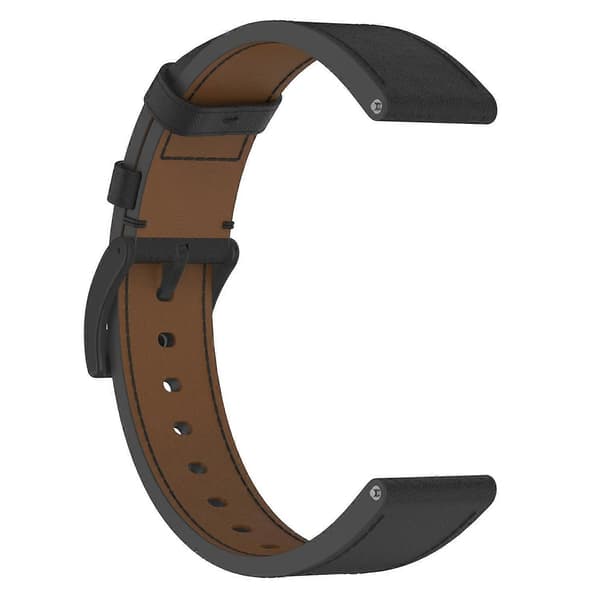 Læder Urrem [DB] Black For Garmin Venu 3