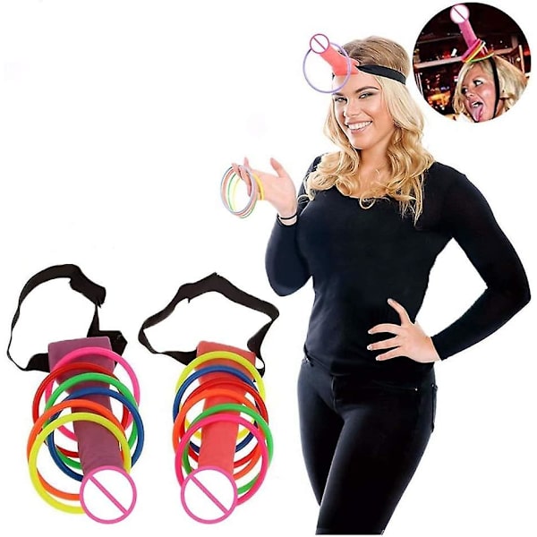 Party Ring Toss Game Hønsefest Rekvisita Partyleker Rekvisita Ring Hoop Toss Game For Voksen Jentekveld Brud Morsom Plast Kaste Ringer db