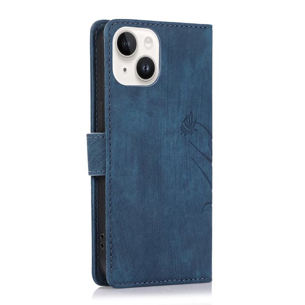 Orkidea Nahkakotelo iPhone 13:lle [DB] Blue