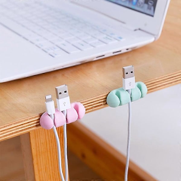 1/2 stk. Silikon Kabelholder Selvklebende Ledningsholdere Skrivebord Ledningsorganisator Ledningsklemmer Lader Ledningsholder For Skrivebord Bil Hjem [db] 03 pink 2pc677