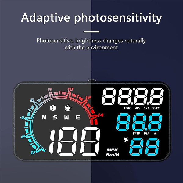 G11 Hud Head-up -näyttö GPS-autonäyttö Ylinopeushälytys Ajonopeus Universal Musta