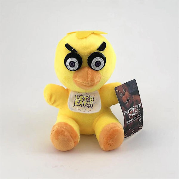 Fem Nätter Hos Freddy Fnaf Söta Plyschleksaker Speldocka 18 Cm Bonnie Bear Foxy Cartoon Stoppade Dockor Freddy Leksaker För Barnpresenter [DB] 18cm New Yellow Duck 65g