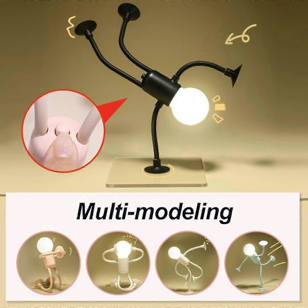 Formbar Morsom Sportsmann Nattlampe, DIY Form Nattlamper, God Gave [DB] pink