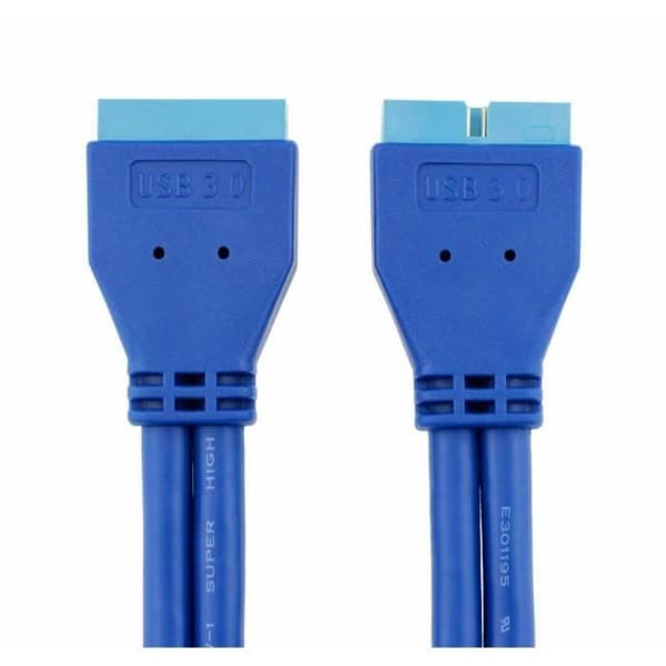0,5 m 20-bens bundkort forlængerkabel med USB 3.0 han til han stik