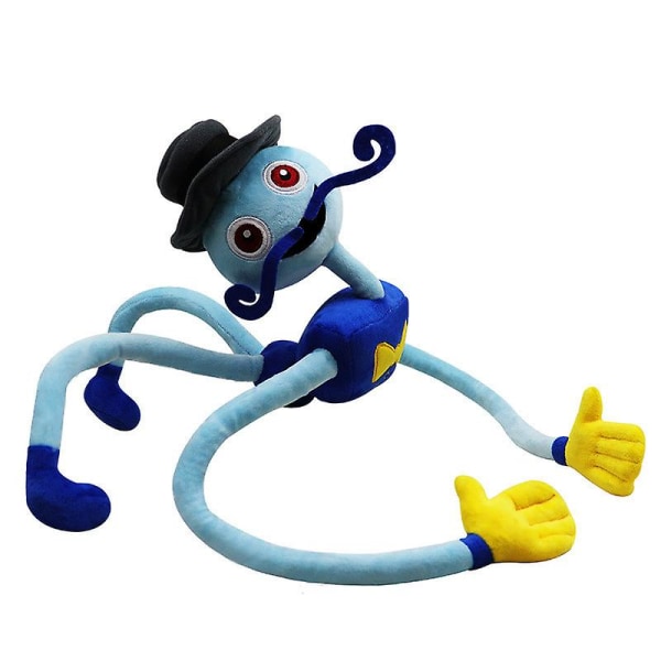 Ny elastisk plastik Daddy Long Legs plyslegetøj blødt spil langbenet far med hat dukke sød far pude barn legetøj kapitel 3 gasmaske [DB]