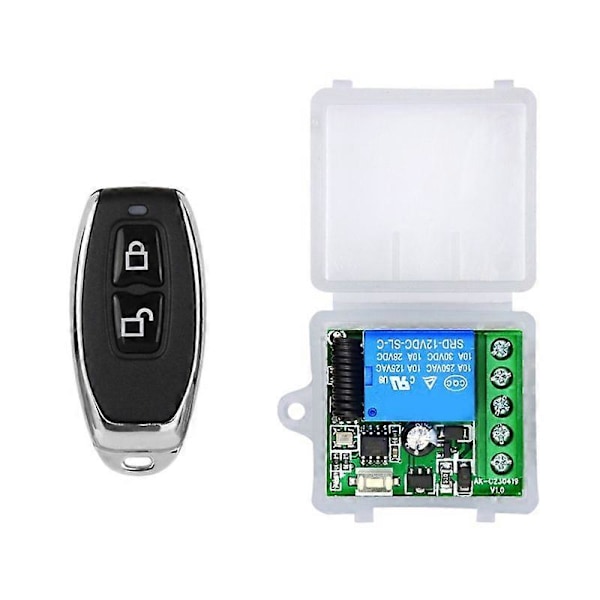 12V Fjärrkontroll 433mhz 315mhz Universell Trådlös RF 12V Fjärrkontrollbrytare [DB] White 433mhz