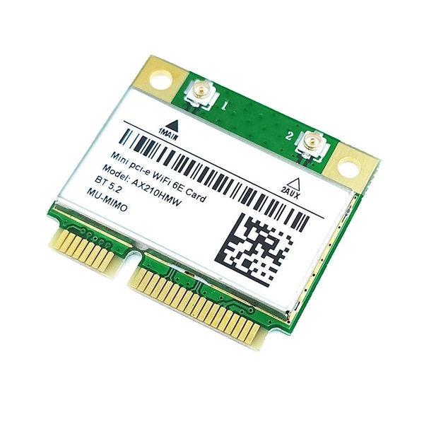 Ax210hmw Wifi-kort+antenn Wifi 6e Mini Pci-e Ax210 802.11ax/ac 2.4g/5g/6ghz Bt5.2 trådlös adapter för bärbar dator