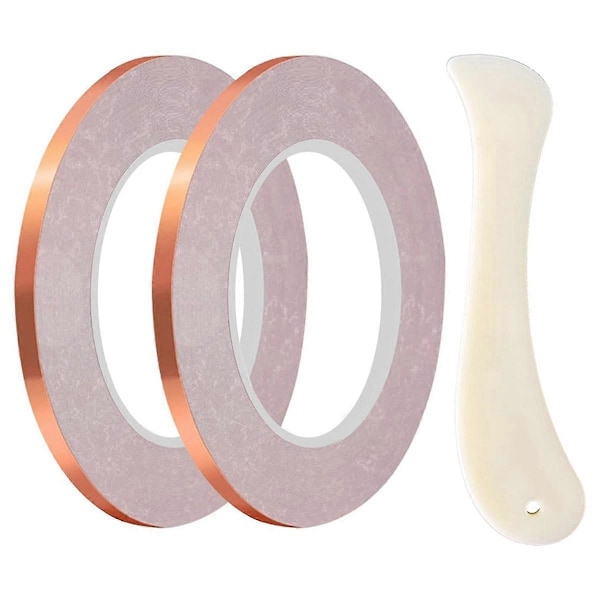 6mm Kopparfolietejp för Glasmålning (2 Rullar) db Gold