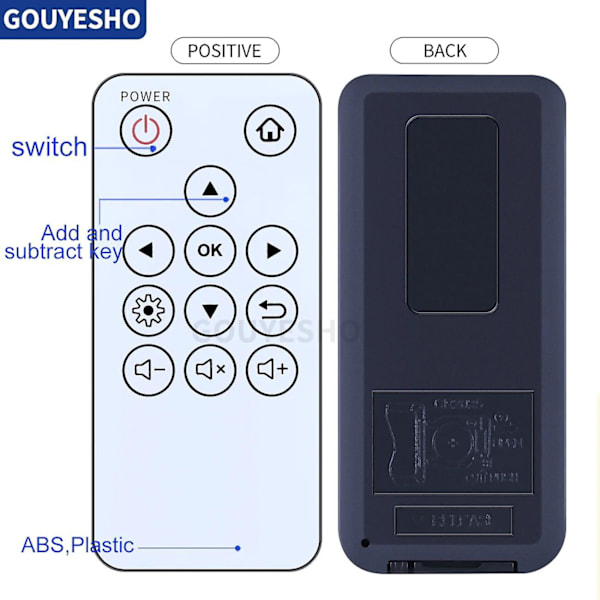 Ny fjernkontroll for Viewsonic M1 Mini Plus Pocket Cinema Projector [DB]