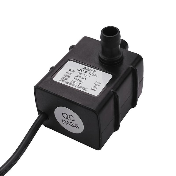 12 Volt Liten Mini Nedsänkbar Vattenpump För Diy Kylare Pc Cpu Vattenkylning Fontän Vattenfall 6