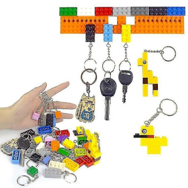 DIY Rakennuspalikat Avaimenperä Riippuva Rengas Tiilet Tarvikkeet Avaimenperä Luovat Tiilisarjat Yhteensopiva Kaikkien Merkkien Lelujen Kanssa [db] 2x2 10pcs