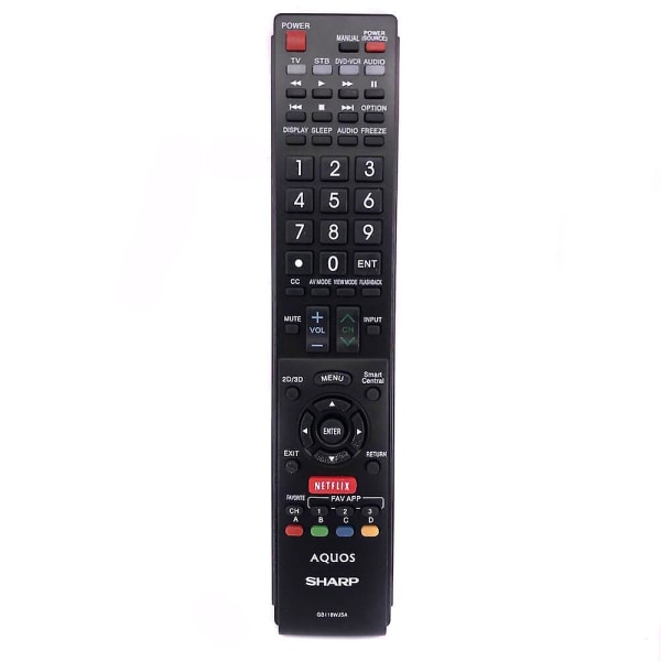 Gb118wjsa Fjärrkontroll för Sharp Aquos TV Lc60c6600 Lc60c6600u Gb005wjsa [DB]