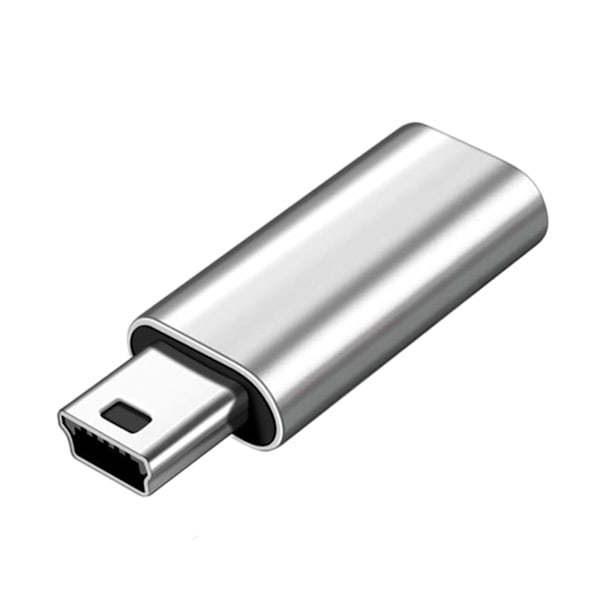 USB C til Mini USB Adapter Type C Hun til Mini USB Han Konverter Stik [DB] Silver gray