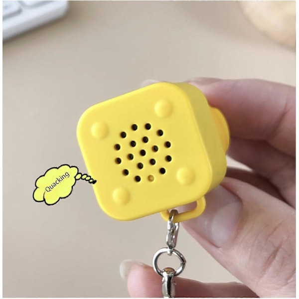 Duckys Vinkuileva Fidget-lelu - Vinkuileva Ankka Avaimenperä, Ladattava Vinkuileva Ankka Stressilelu Värikkäillä Valoilla, Hauska & Kannettava Ahdistus [DB]