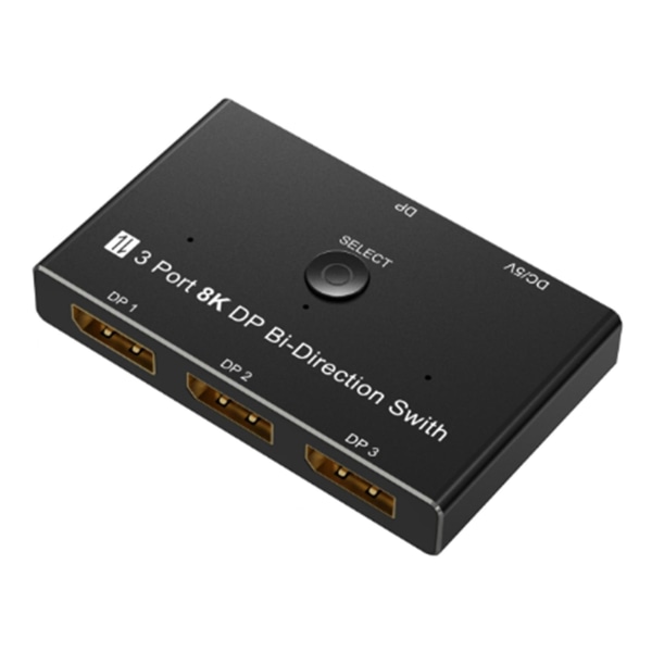 Displayport 1.4 Splitter 1x3 Interchange Switcher 8k@30hz HD Display 4k@144hz Split Screen Convert