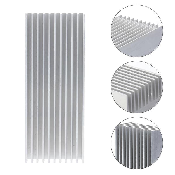 Aluminium køleplade til triodekøleradiator 1 stk. sølv[DB]