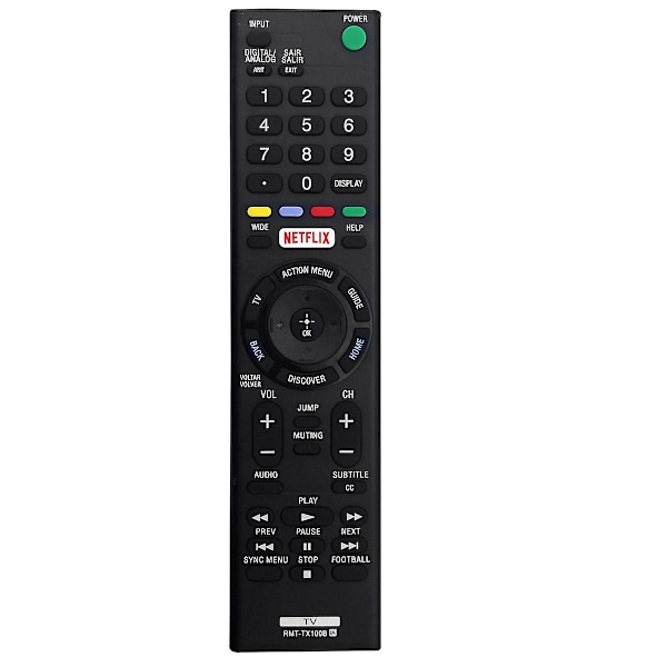 Replace -tx100b Fjernbetjening Til Led Lcd 4k Tv -55w6500 Xbr-55x855c -43x8301c -55xd8599
