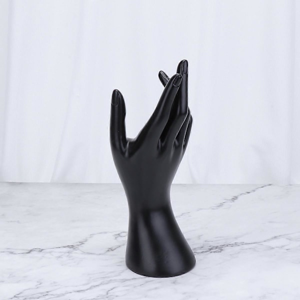 Kreativ Handformad Ringhållare Praktisk Smyckesdisplay Armbandsdisplay Organizer Rack för Hem Butik [DB] Black 7.5X9X22cm