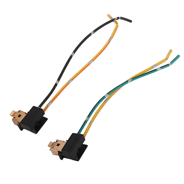 2 stk. Forlygte Lampe Pære Sokkel Ledningsnet Stik Adapter Linje Til H1 Pære [DB]
