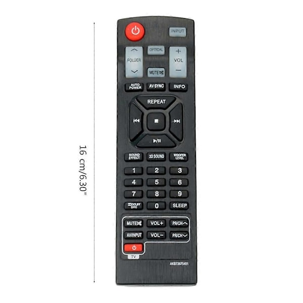 Fjernbetjening til LG Soundbar, Soundbar Controller Udskiftningsfjernbetjening AKB73575401 NB5540 NB4540 NB3530A LAP440 db