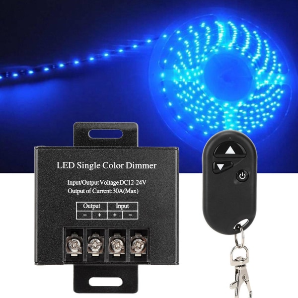 30A DC12/24V troller - 720W, 3 nøkler RF dimmer {DB}