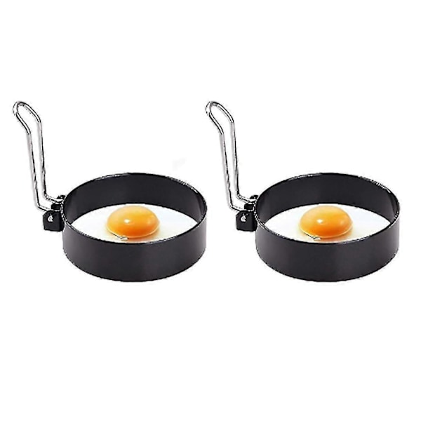 2-pakning eggring, non-stick eggringer, posjerte eggringer, eggstekeringer [DB]