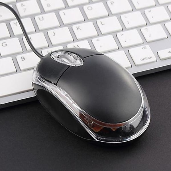 Fornnerg USB Svart Trådløs Optisk Lys Rulle Hjul Mus Mus for Datamaskin PC Bærbar PC [Db]