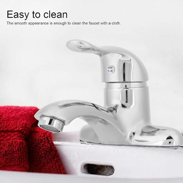 G1/2 Kaksinkertainen allashana, Yksittäinen vipu ja kylmäsekoitin hana 2 reiän kannelle Lavatory Koti Tarvikkeet DB