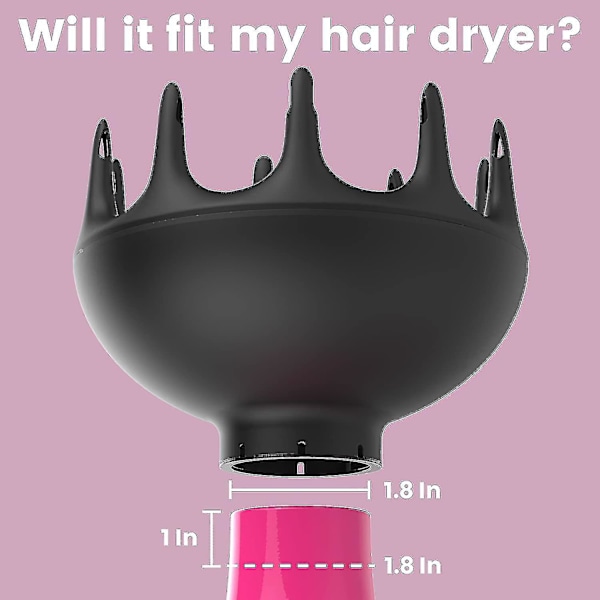 Musta Orchid Large Hair Diffuser kiharille ja luonnonkiharille hiuksille - Professi
