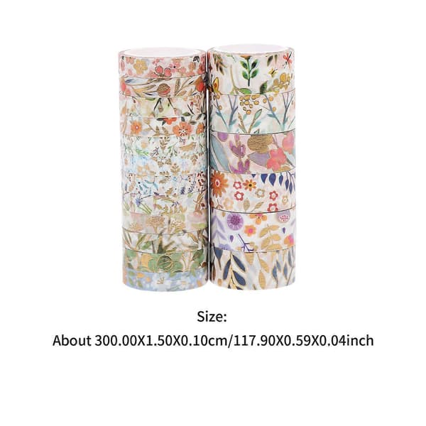 Dekorative Washi-tape til DIY-scrapbog selvklæbende tape 18 ruller[DB]