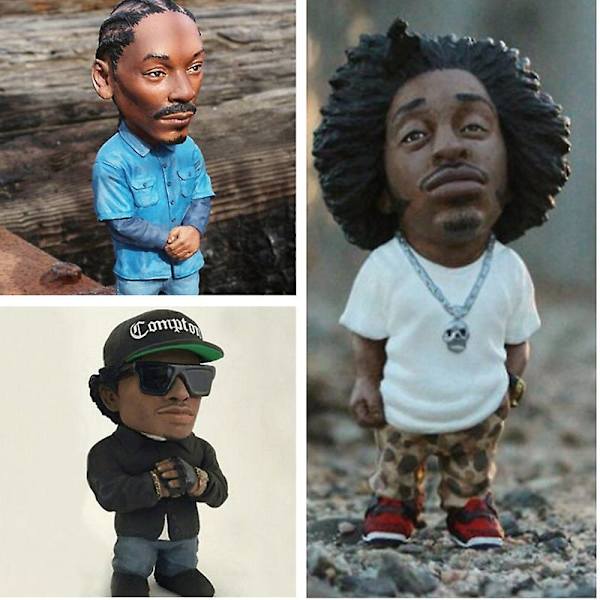 Tupac Rapper Figur Hip Hop Stjärna Kille 2 Pac Snoop Dogg Figurine Leksak Coola Saker Figurer Samling Modell Kreativ Dockstaty Present db 3pcs A About 10cm-11.5cm