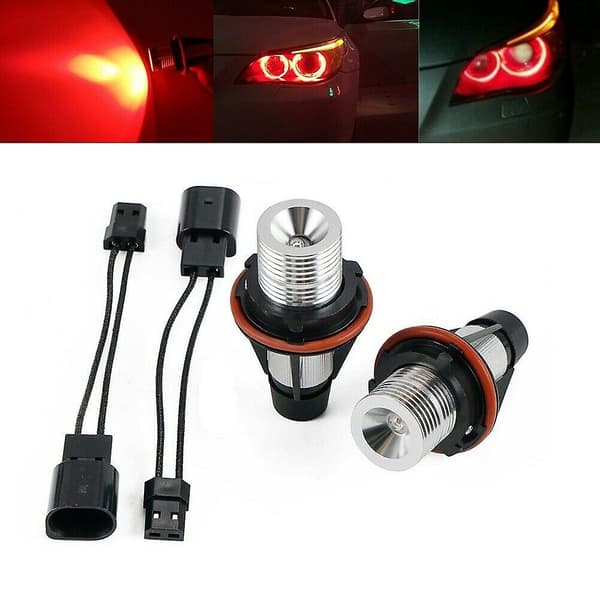 8000K Røde LED Angel Eye Markør Halo Lyspærer Lamper for - E39 E53 E60 E63 E64 E66 E87 5 6 7 X3 X5  [dB} Black