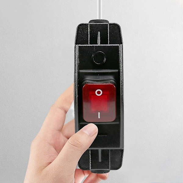30A 12V JR-617 Vattentät Linje Medium Strömbrytare Platt Rund Linje Silverkontakt Dubbel Skärning Dammtät Strömbrytare [Db] Black