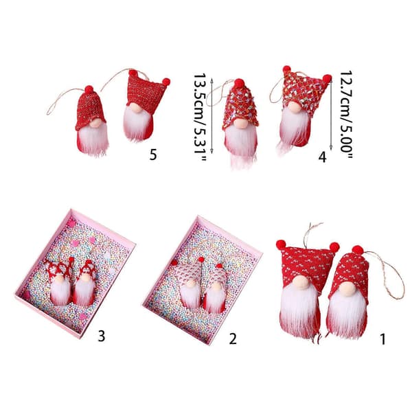 Julhängande tomte 1 par hänge sovrum vardagsrum inredning barn flickor pojkar presenttillbehör[DB] 5