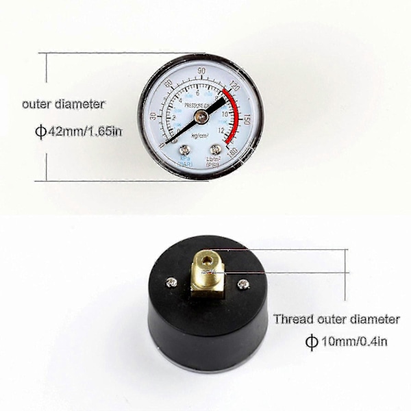 Luftkompressor Trykkbryter Kontrollventil 90-120psi med Doble Trykkmålere & 20A Strøm [DB]