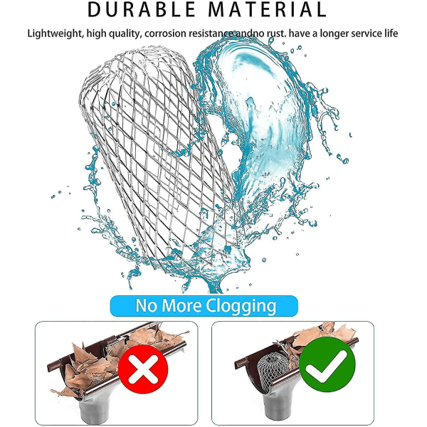 4 pakke aluminiumsrennebeskyttelser Utvidbar filtersil Metallrennebeskyttere Bladsil
