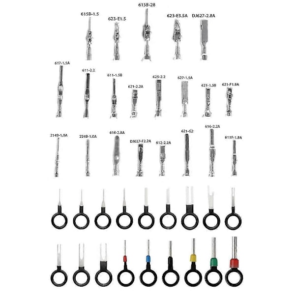 340 st 1/1,5/1,8/2,2/2,8/3,5 mm Terminalstift Kabelhärva Stift Hane Hona Automotive Elektrisk Conn [db]