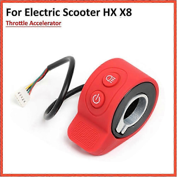 Accelerator Gaspedal til HX X8 Elektrisk Scooter Kontakt Tænd/Sluk Lampe Knap Tommelfinger Gas Kontrol Dele Tilbehør [db] Red