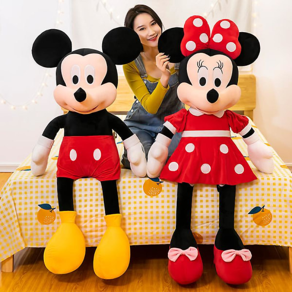 Mikke Minnie Mouse plysjleker utstoppede myke dukker Putepute Barneelskere Bursdagsgave [DB] Mickey Mouse 35cm