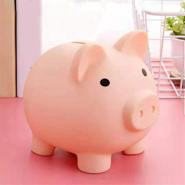 Sparebøsse, uknuselig pengebank, myntbank for gutter og jenter, mine første gaver til bursdag, jul  [dB} Yellow