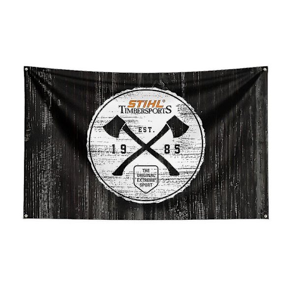 3x5ft Stihl Timbersports -sarjan lippu polyester digitaalinen painatusbanneri koristeluun DB J0483 120 x 180cm