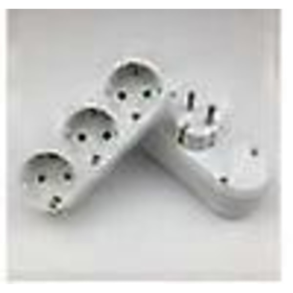 2 stk 3-veis stikkontaktadapter, 3-veis multikontakt multikontaktfordeler stikkontakter 16A/250V db