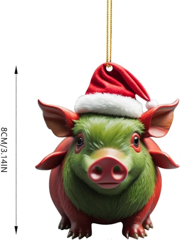 Julepynt Akryl Gris Flad Bilhæng Juletræspynt julepynt udsalg [DB] A