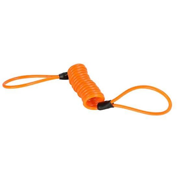 Påminnelse Kabel för Skivbromslås 120CM Infällbar Ståltråd Ljus Färg Motorcykel Mountainbike Stöldskydd Säkerhet Skivbromslås Varningsrep db orange