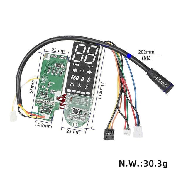 Bluetooth Dashboard LED-skjerm for MAX G2 Scooter [DB] As Shown