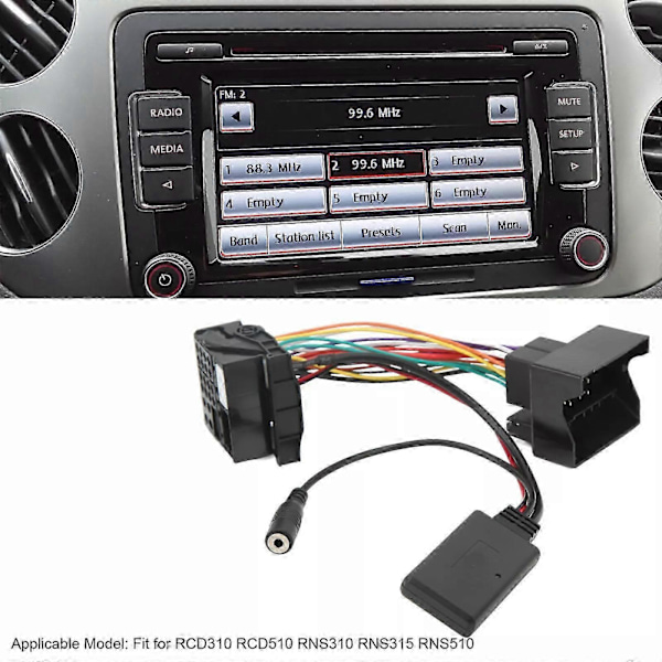 Auton Bluetooth 5.0 AUX-sovitin handsfree-mikrofonilla RCD310 RCD510 RNS310 db -malleille