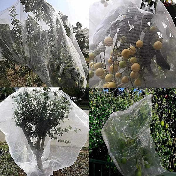 Fruktträdsnät (1 x 1,5 m/0,8 mm maskstorlek), insektskyddsnät, 2-pack växtskyddsnät