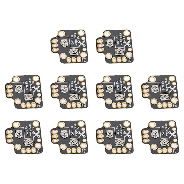 10 stk Gamepad Joystick Drift Reparasjonskort Universal 3D Analog Joystick Drift Fix Mod for Spillkontrollere Svart [DB]